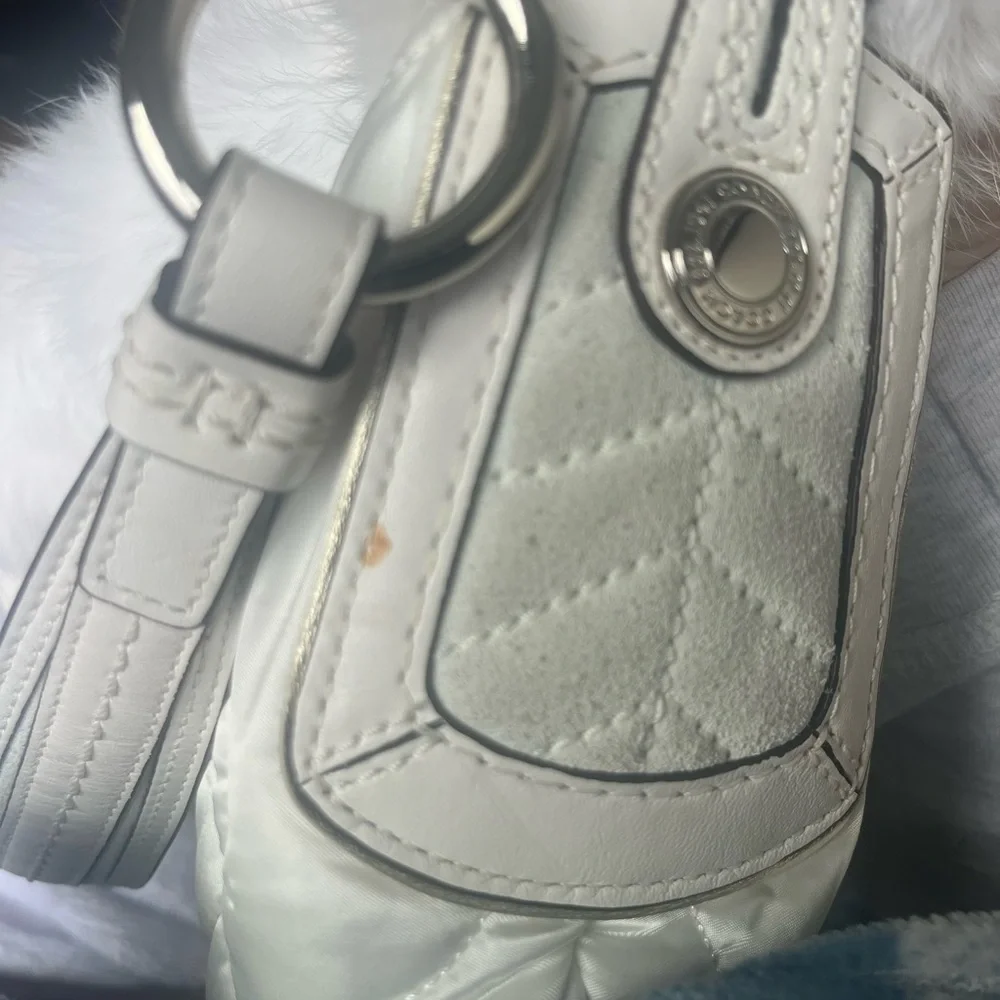 Coach White Fur-Trimmed Shoulder Bag - Picture 15 of 15